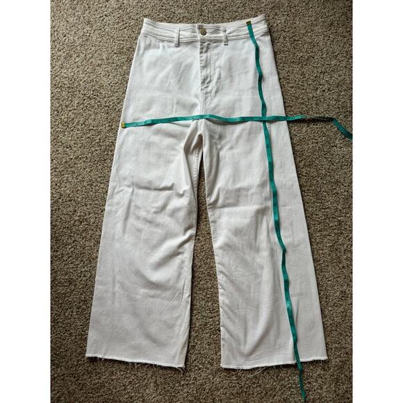 Antiono Melani WHITE Jeans, size 10, Wide leg - Picture 2 of 6